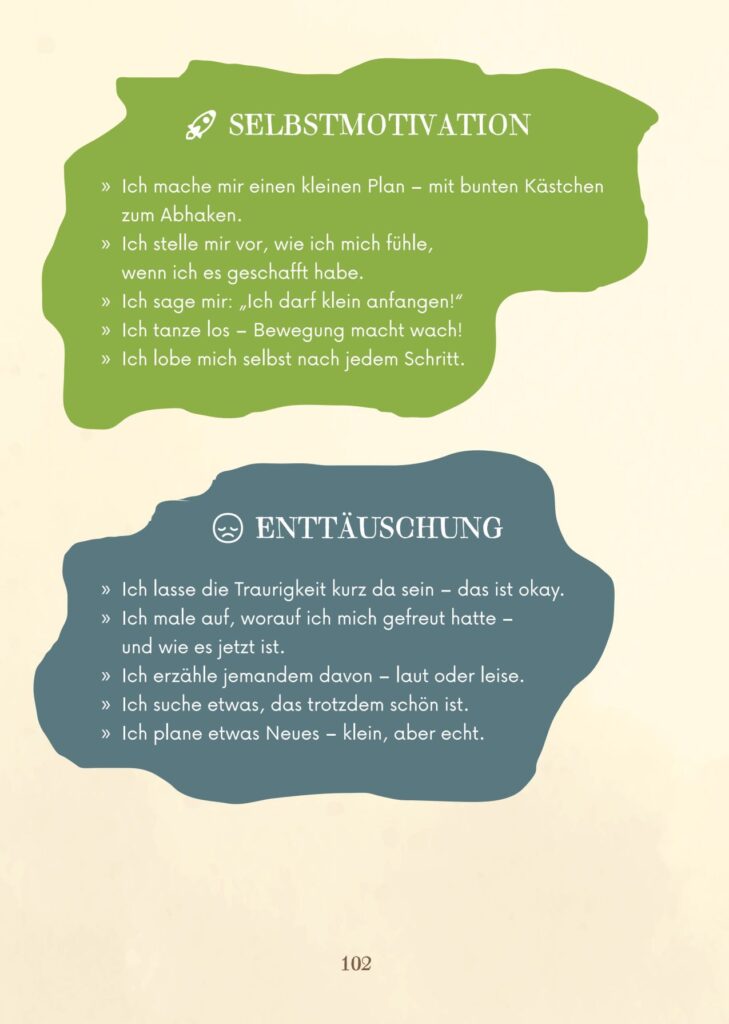Praktische Tipps im Mitmachbuch "Klecksen, Kichern, Katastrophen"