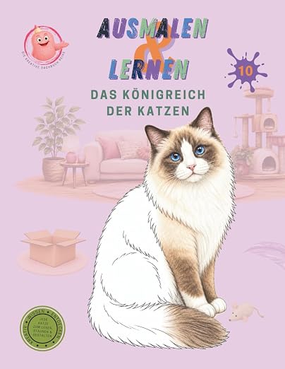 Ausmalen & Lernen – Das Königreich der Katzen